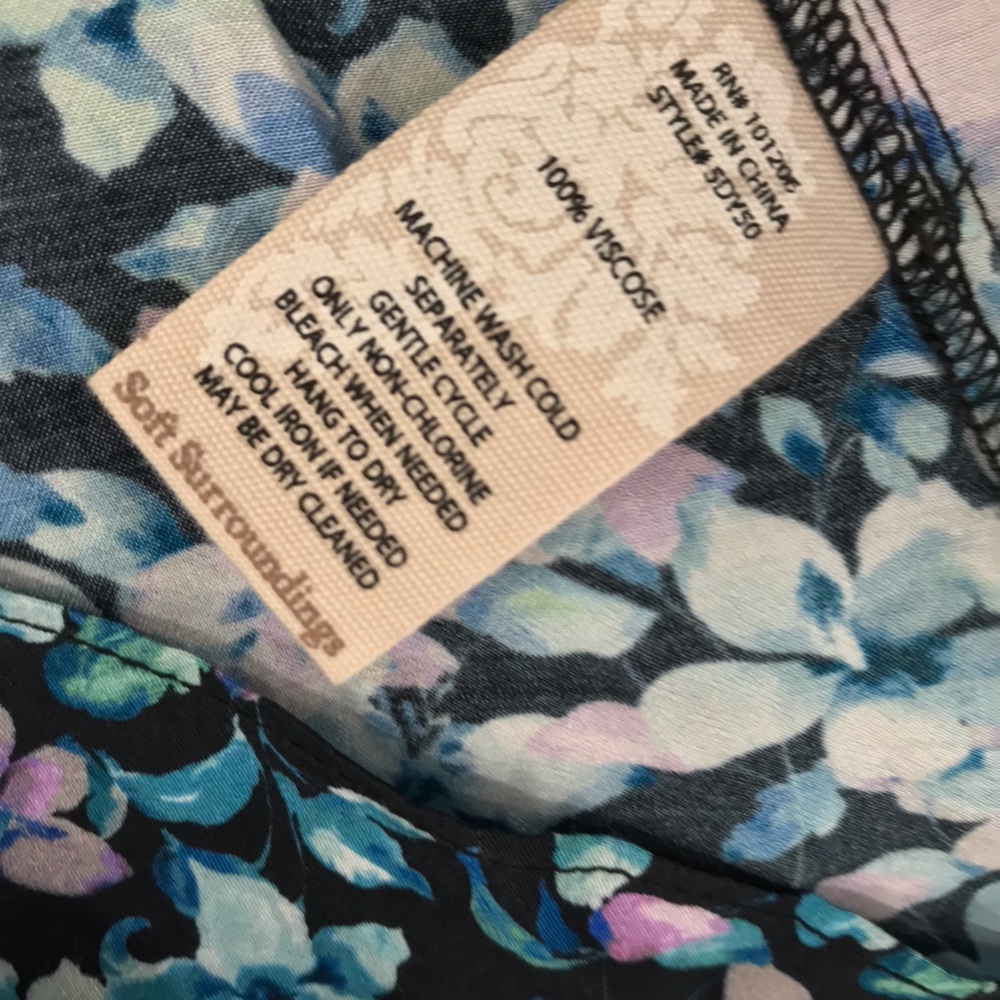 Soft Surroundings 2X Dress Romantic Mixed Print Gypsy Floral - Picture 14 of 16
